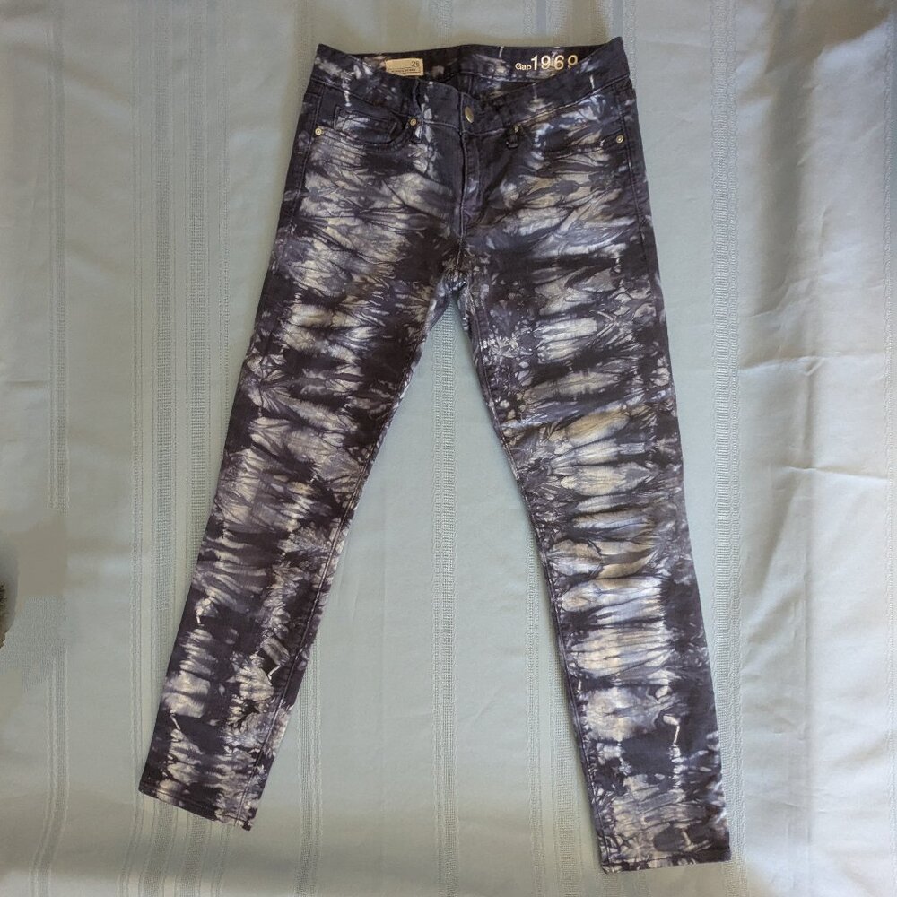 GAP 1969 Always Skinny Tie Dye Stretch Blue Jean